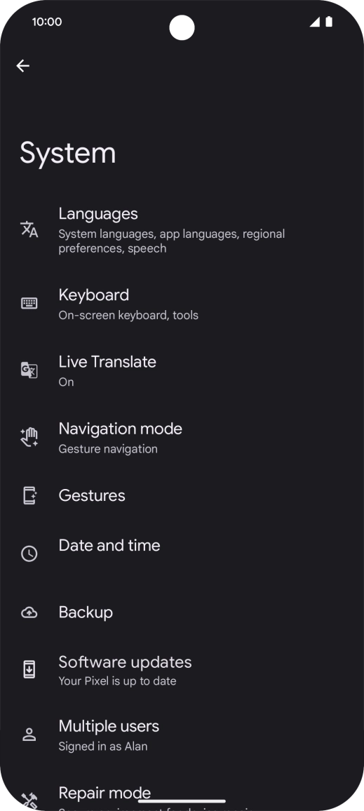 Press Software updates. If a new software version is available, it's displayed. Follow the instructions on the screen to update the phone software.