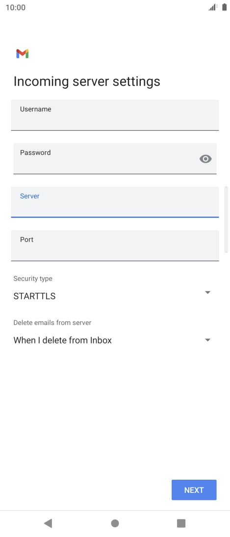 Press the field below 
