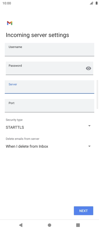 Press the field below 