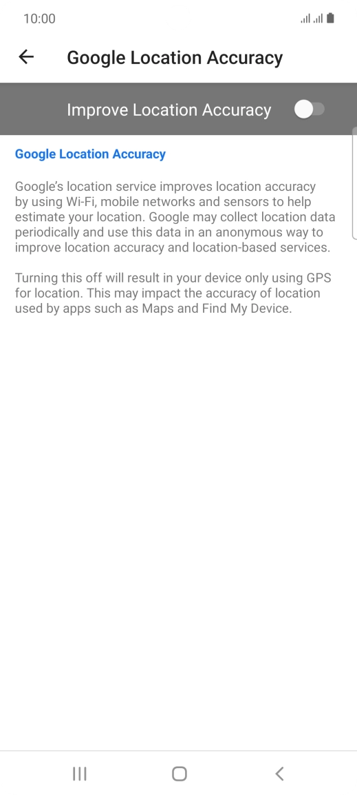 If you press the indicator next to 