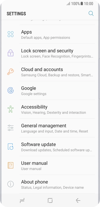 Press Cloud and accounts.
