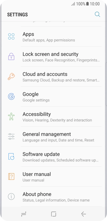 Press Cloud and accounts.