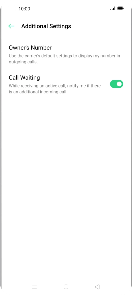 Press the indicator next to 
