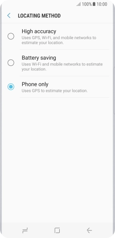 If you select High accuracy, your phone can find your exact position using the GPS satellites, the mobile network and nearby Wi-Fi networks. Satellite-based GPS requires a clear view of the sky.