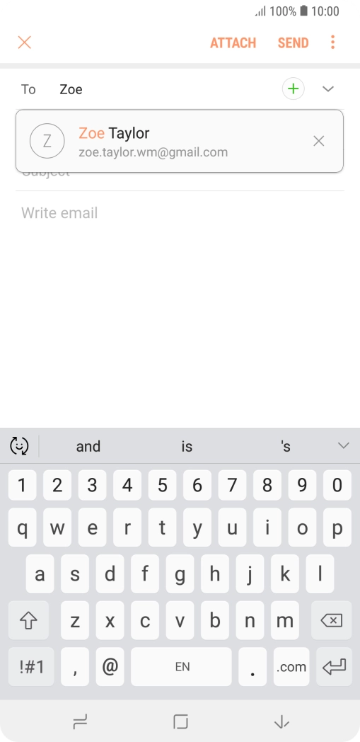 Press the required contact.