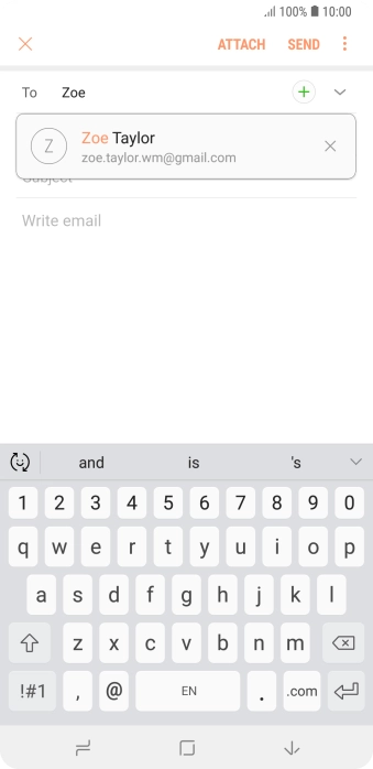Press the required contact.