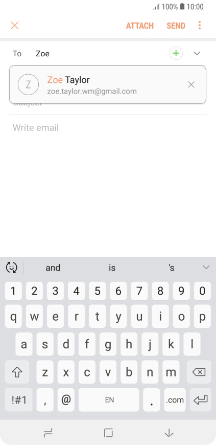 Press the required contact.