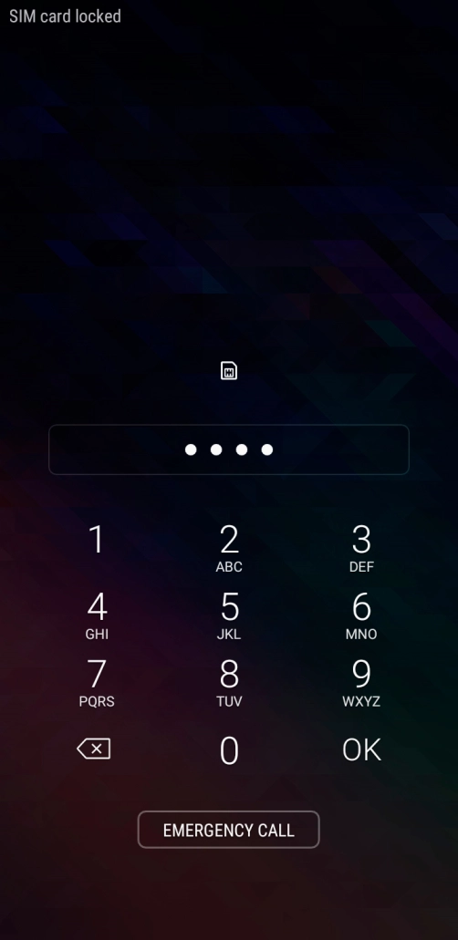 If you're asked to key in your PIN, do so and press OK. The default PIN is 1111.