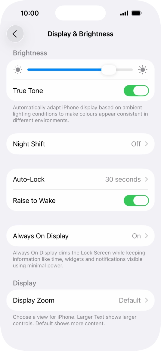 Press Always On Display.