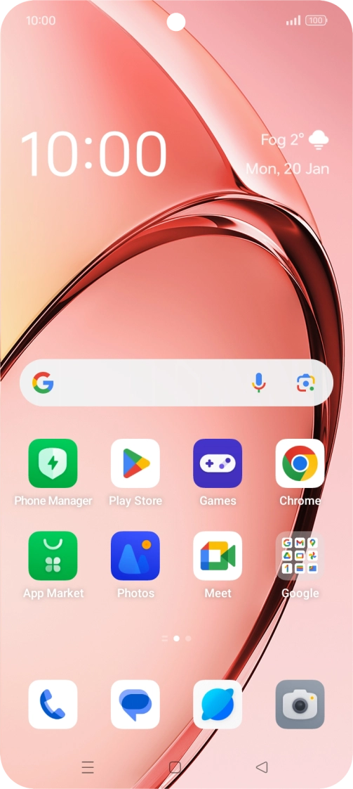 Press the Application key.