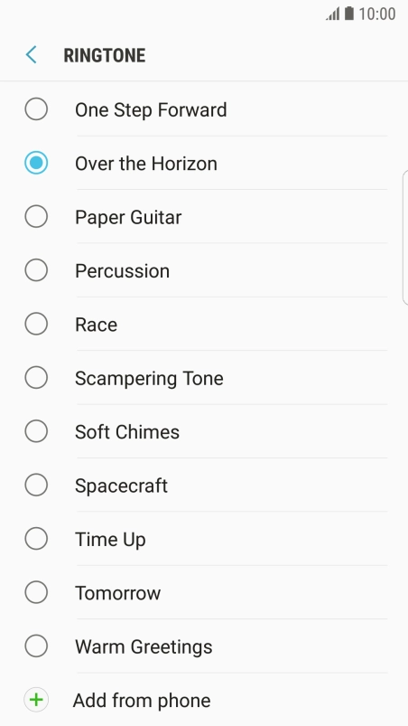 Press Add from phone.