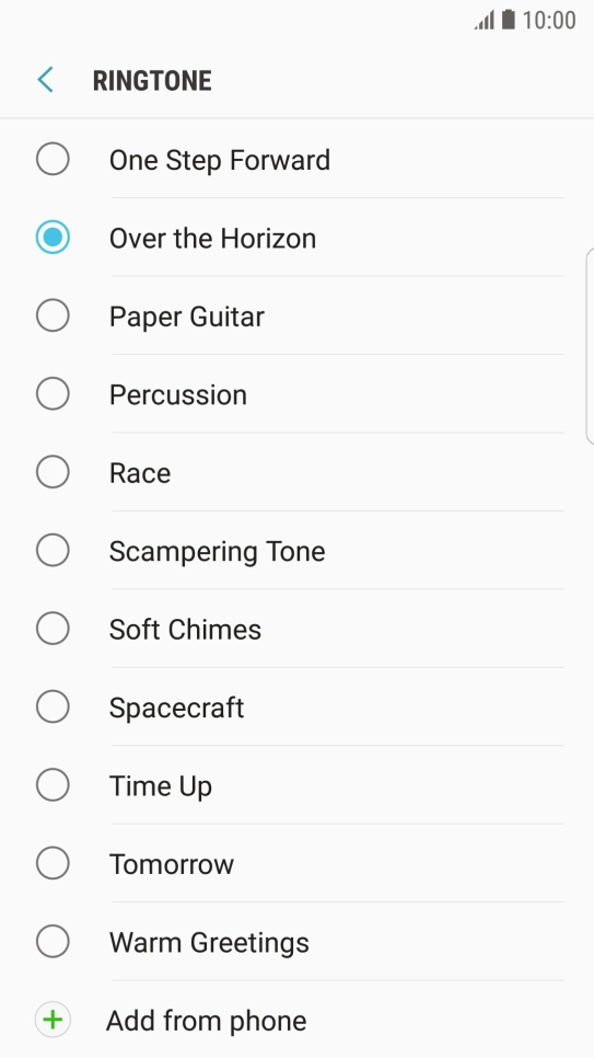 Press Add from phone.