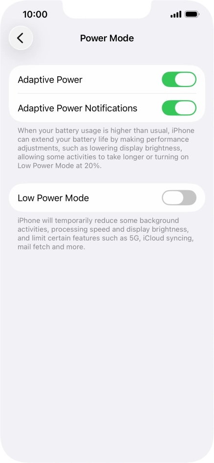 Press the indicator next to 