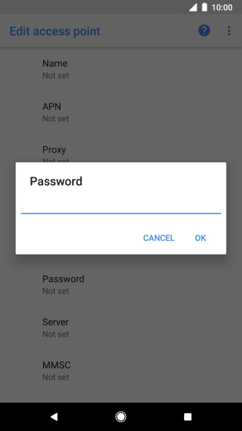 Key in secure and press OK.