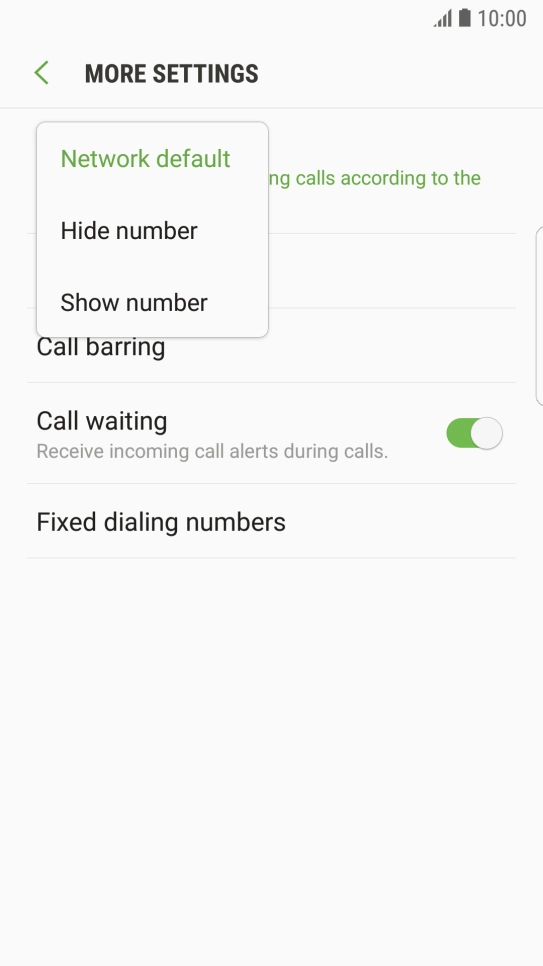 Press Show number to turn on caller identification.