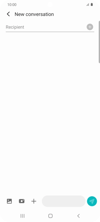 Press the search field and key in the first letters of the recipient's name.