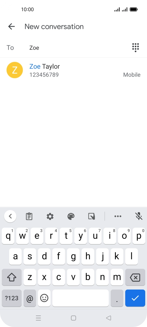 Press the required contact.