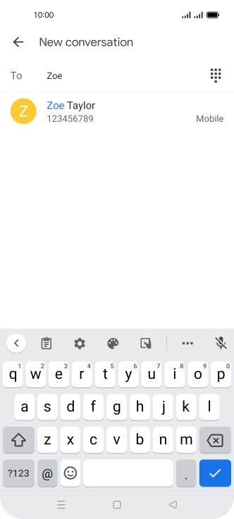 Press the required contact.