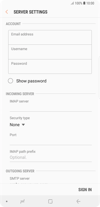 Press the field below 