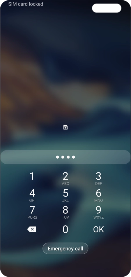 If you're asked to key in your PIN, do so and press OK. The default PIN is 1111.