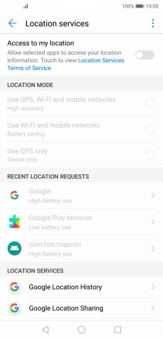 Press the indicator next to 
