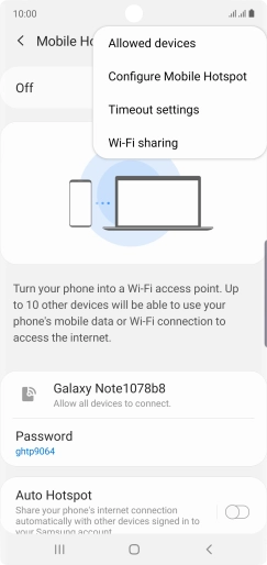 Press Configure Mobile Hotspot.