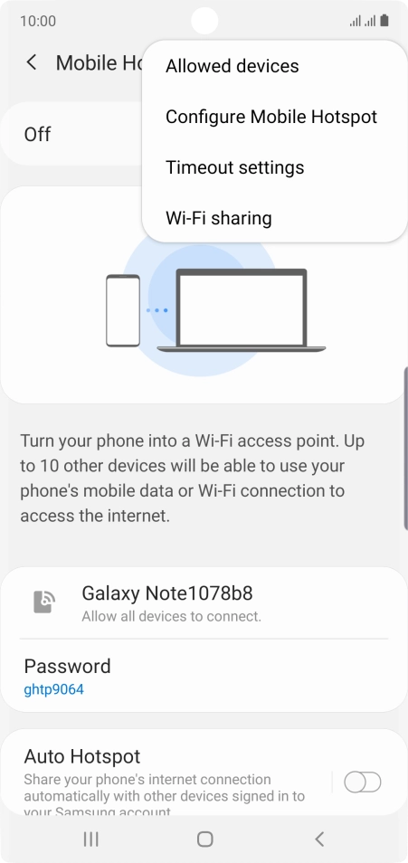 Press Configure Mobile Hotspot.