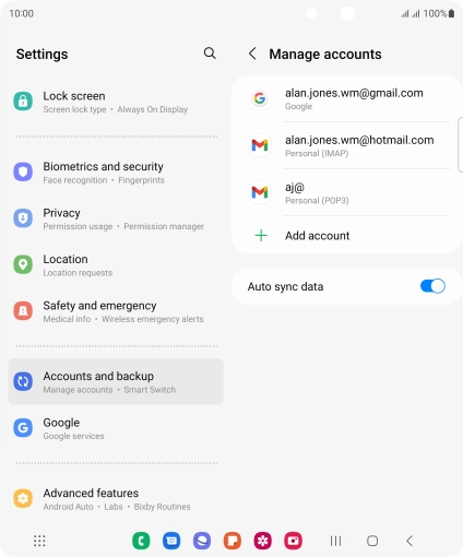 Press the indicator next to 