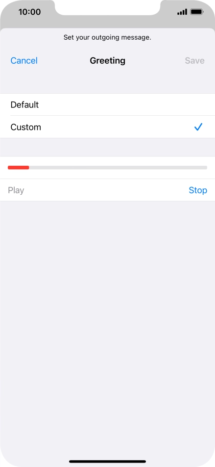 Press Stop to stop recording.