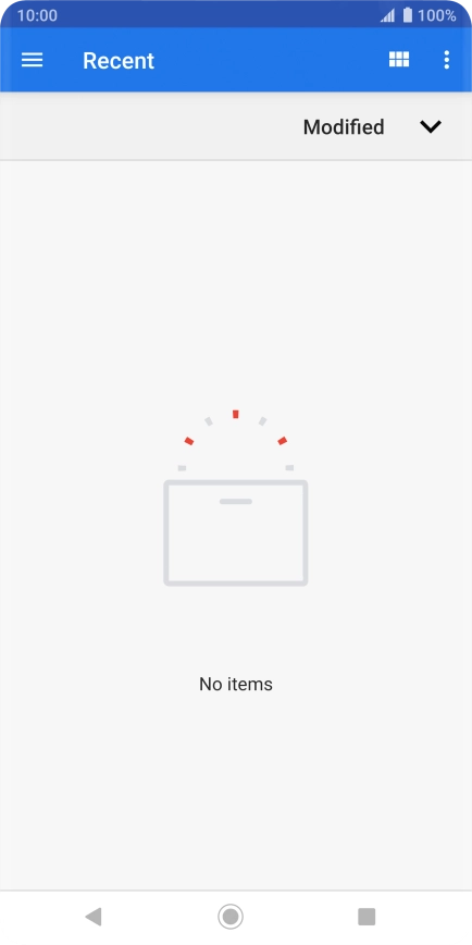 Slide your finger right on the screen and go to the required folder.