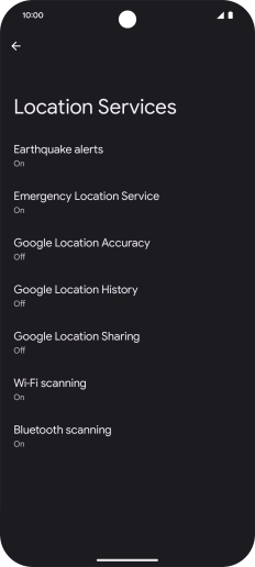 Press Google Location Accuracy.