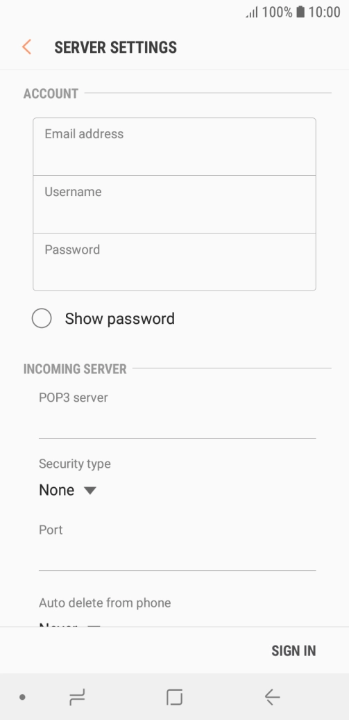 Press the field below 