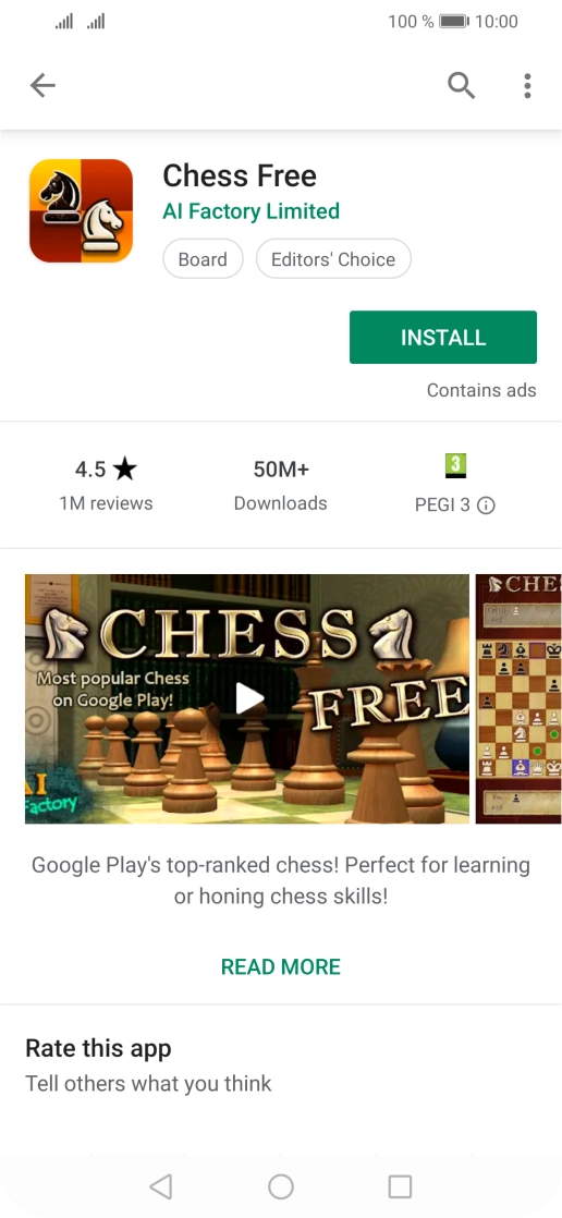 Press INSTALL and follow the instructions on the screen to install the app.