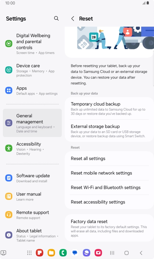 Press Reset mobile network settings.