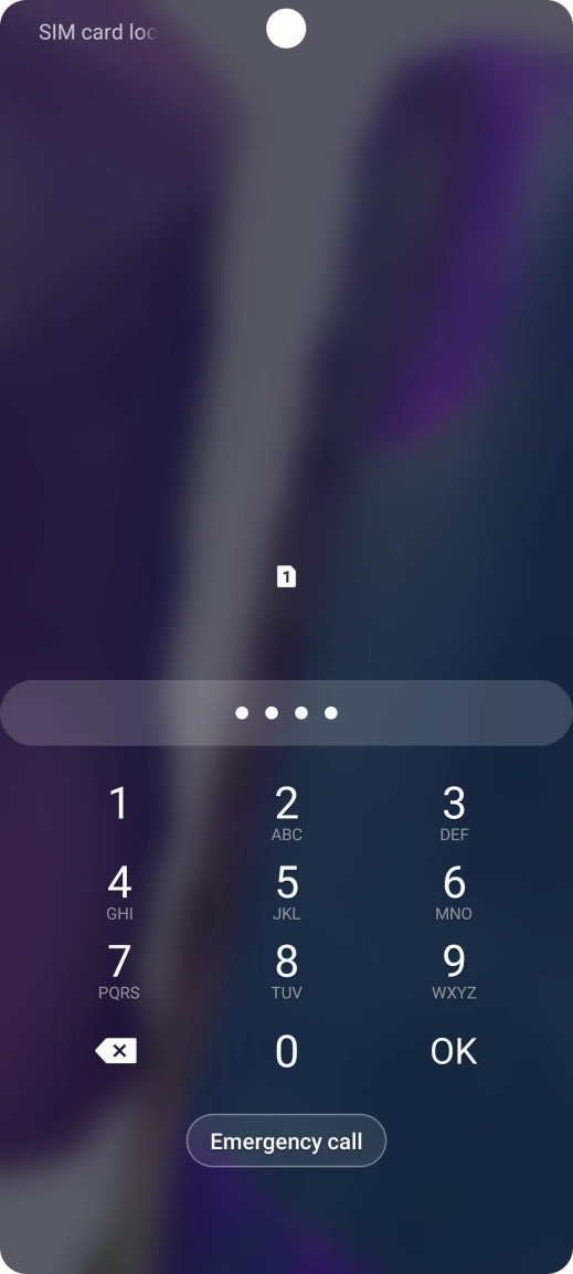 If you're asked to key in your PIN, do so and press OK. The default PIN is 1111.
