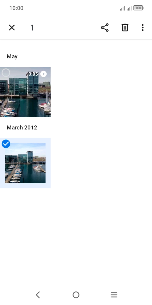 Press the menu icon.