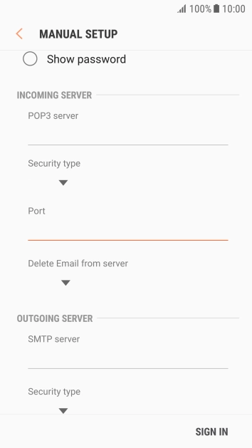 Press the drop down list below 