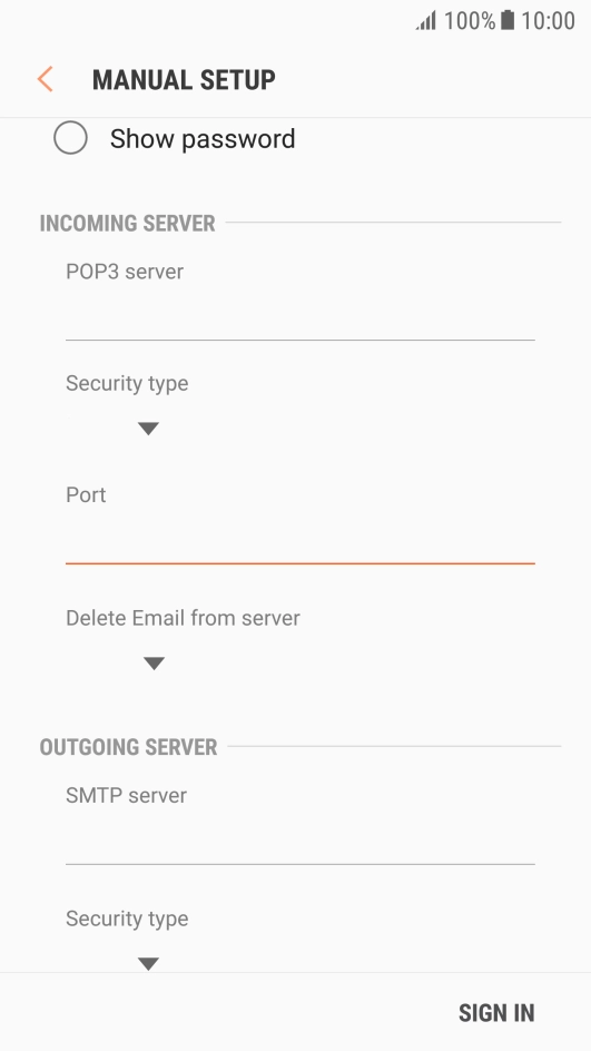 Press the drop down list below 