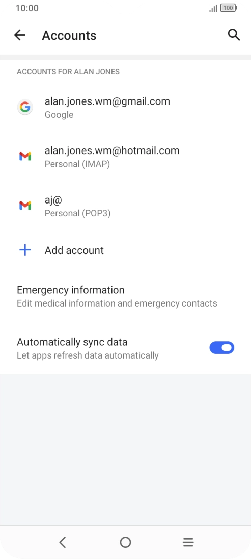 Press the indicator next to 