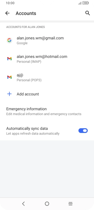 Press the indicator next to 