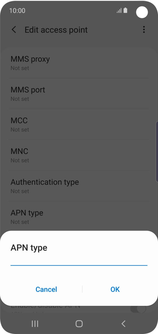 Key in mms and press OK.