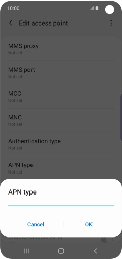 Key in mms and press OK.