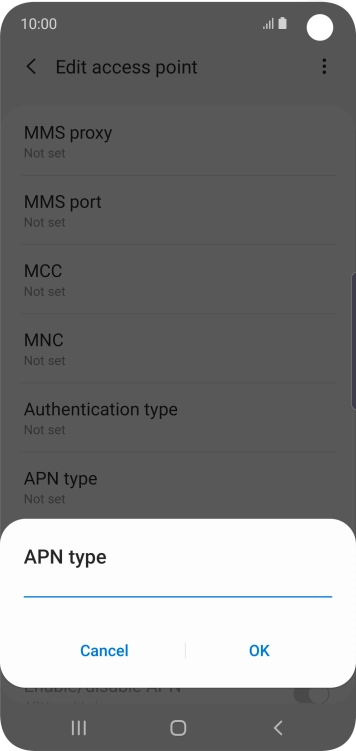 Key in mms and press OK.