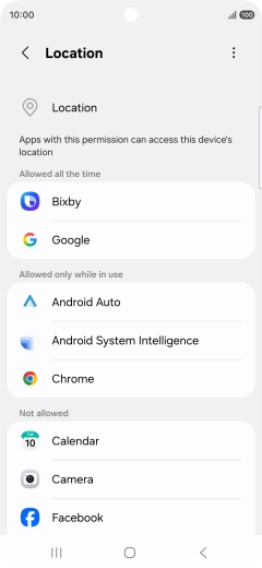 Press the required app.