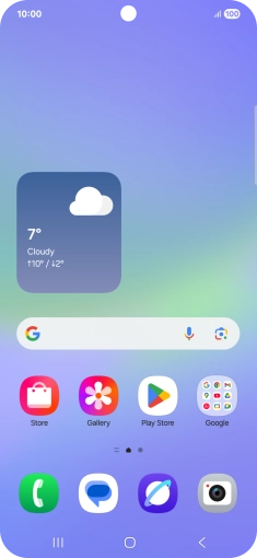 Slide your finger downwards starting from the top right side of the screen.