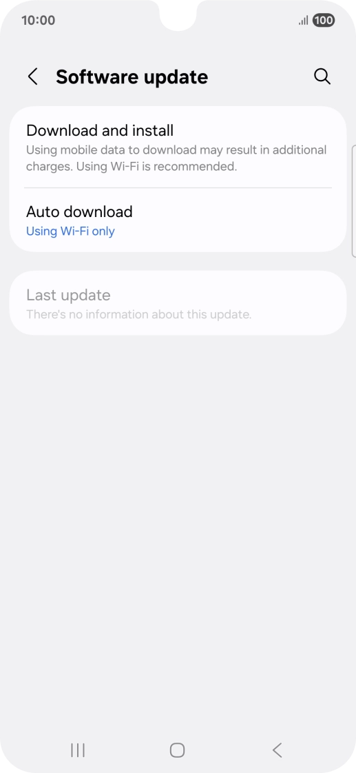 Press Download and install. If a new software version is available, it's displayed. Follow the instructions on the screen to update the phone software.