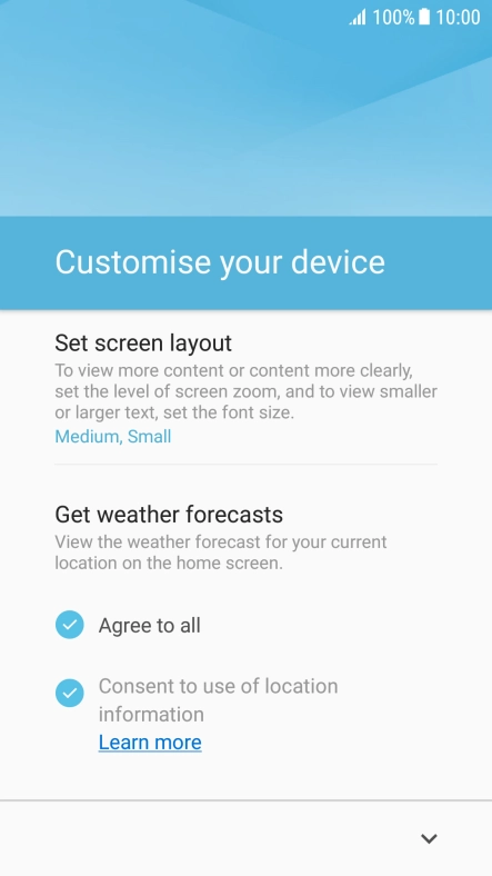 Follow the instructions on the screen to transfer the content from the other phone and finish the activation of your phone.