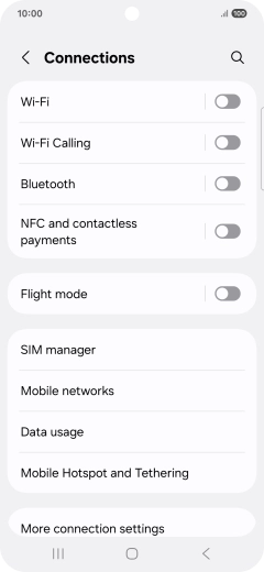 Press Mobile networks.