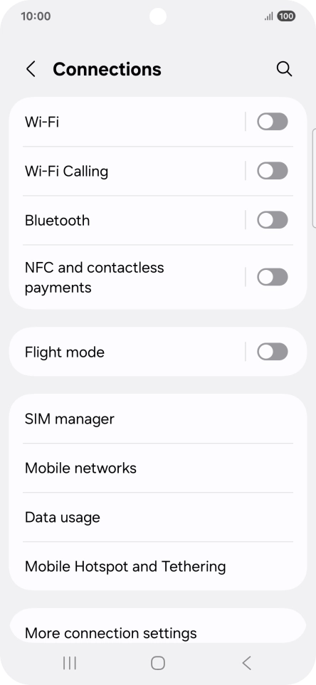 Press Data usage.
