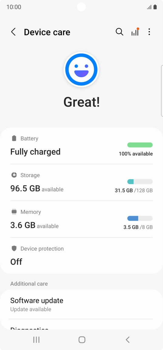 Press Battery.